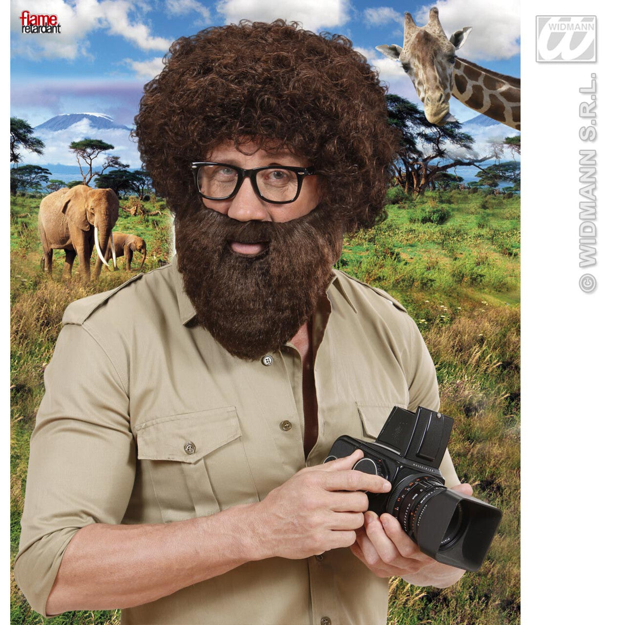 Op deze afbeelding zie je een Accessoires, van het merk Widmann. Baard Met Snor, Bruin