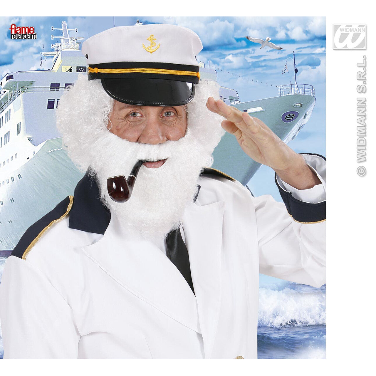 Op deze afbeelding zie je een Accessoires, van het merk Widmann. Baard Met Snor, Wit