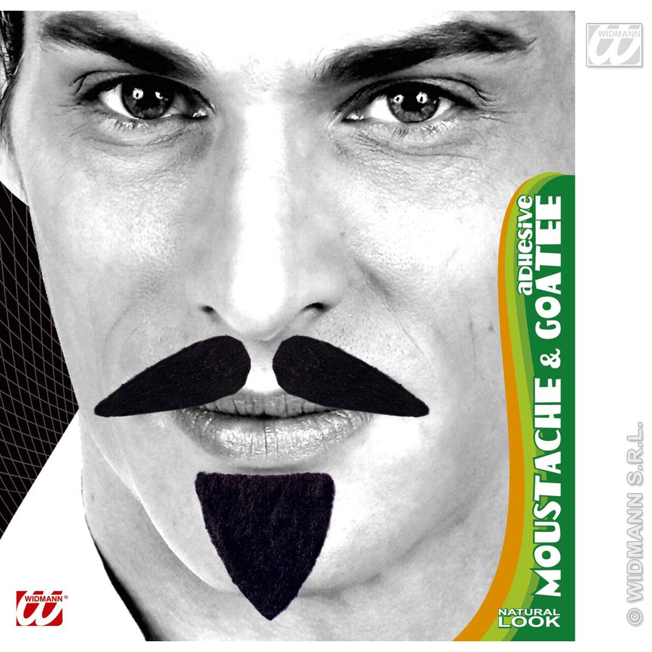 Op deze afbeelding zie je een Accessoires, van het merk Widmann. Snor En Sik Zwart, Diplomaat
