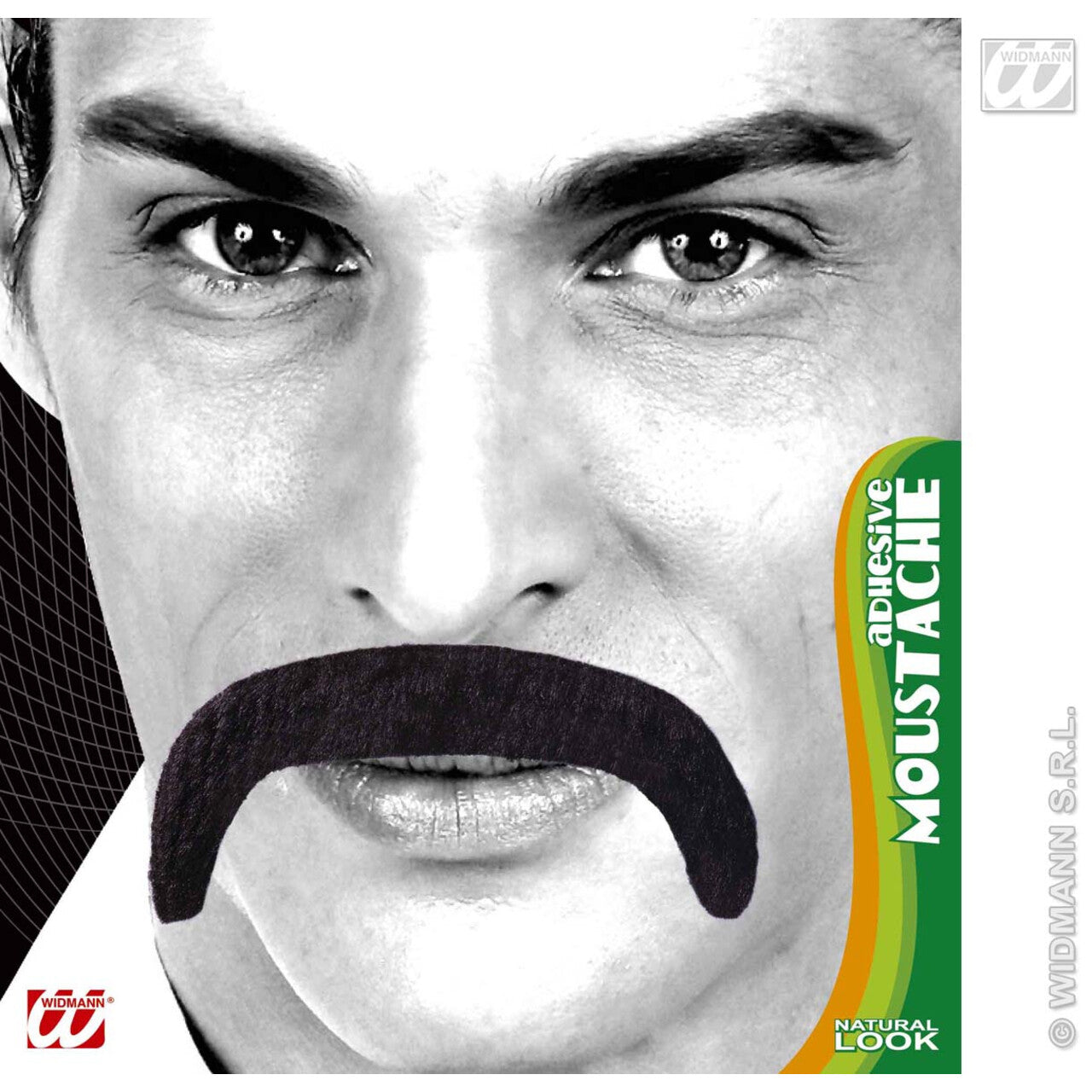 Op deze afbeelding zie je een Accessoires, van het merk Widmann. Snor Zwart, Macho