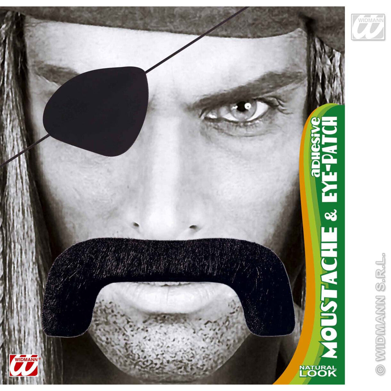 Op deze afbeelding zie je een Accessoires, van het merk Widmann. Snor Piraat Met Ooglap