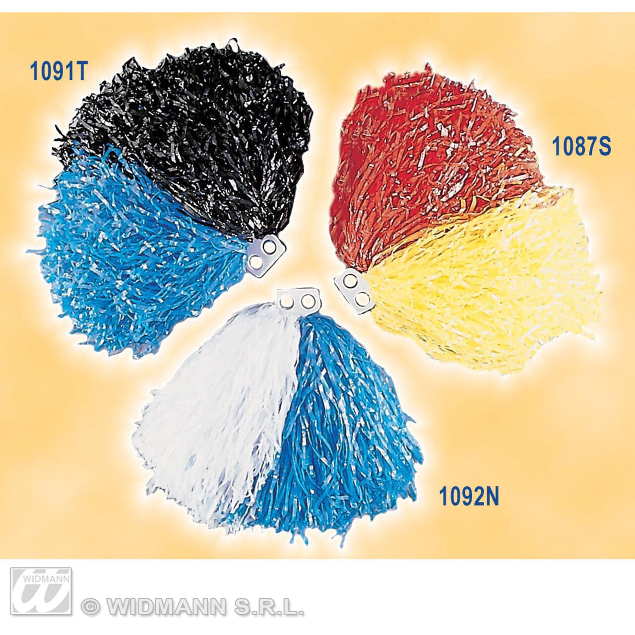Op deze afbeelding zie je een Accessoires, van het merk Widmann. Pom Pom Geel / Rood