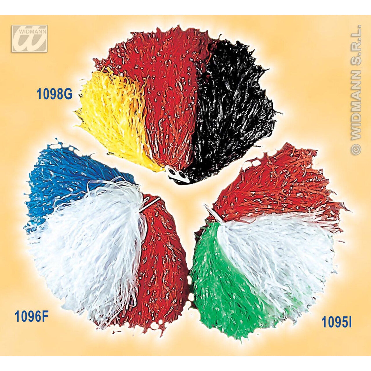 Op deze afbeelding zie je een Accessoires, van het merk Widmann. Pom Pom Rood / Wit / Groen