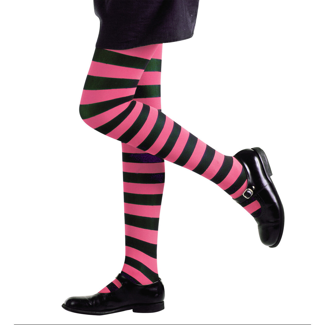 Op deze afbeelding zie je een Accessoires, van het merk Widmann. Gestreepte Kinderpanty Roze / Zwart