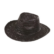 Op deze afbeelding zie je een Accessoires, van het merk Widmann. Cowboyhoed Stro, Zwart