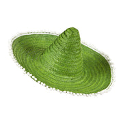 Op deze afbeelding zie je een Accessoires, van het merk Widmann. Sombrero 50cm, Groen Met Pom Poms