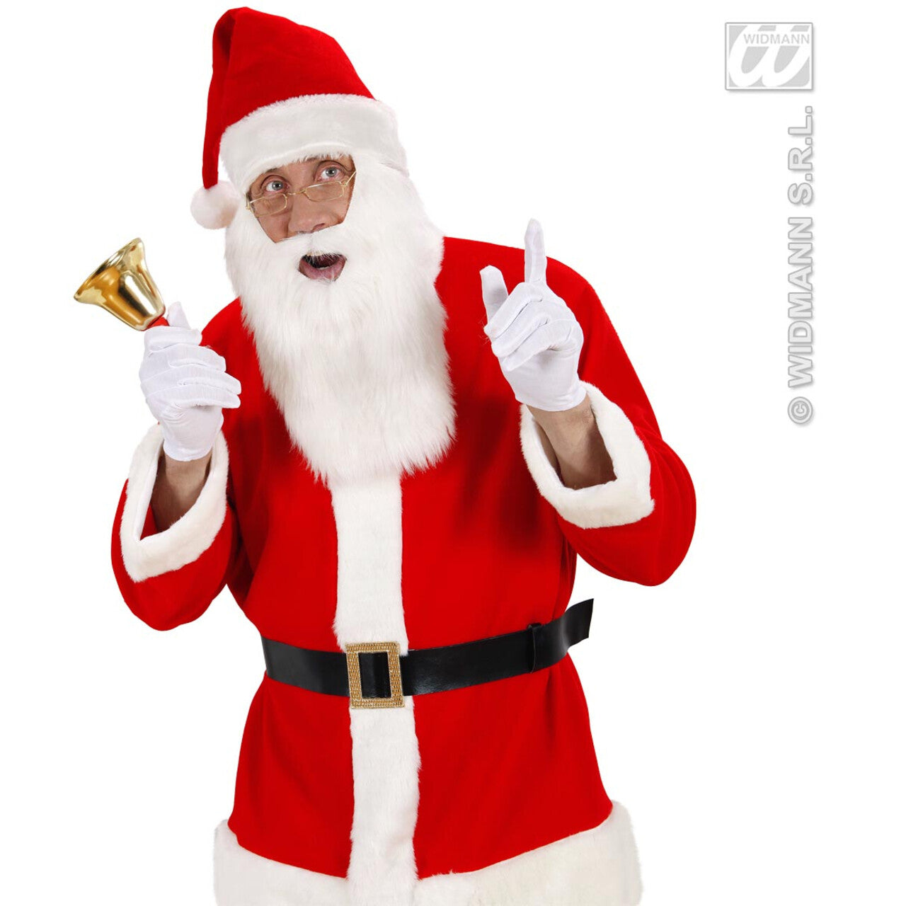 Op deze afbeelding zie je een Accessoires, van het merk Widmann. Muts Kerstman Met Baard