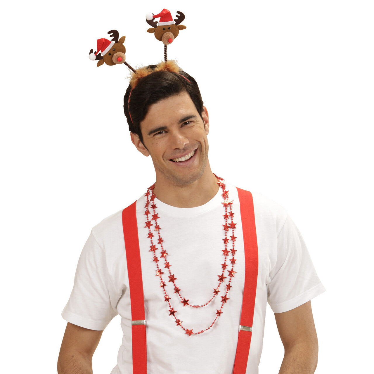 Op deze afbeelding zie je een Accessoires, van het merk Widmann. Trillende Hoofdband Met Kerstman Muts