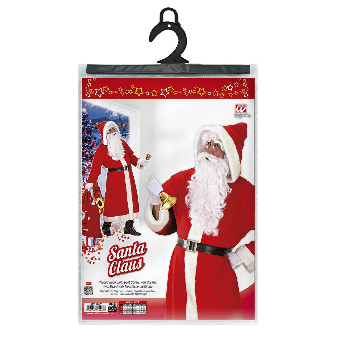 Op deze afbeelding zie je een Kostuums, van het merk Widmann. Luxe Oud Kostuum Kerstman