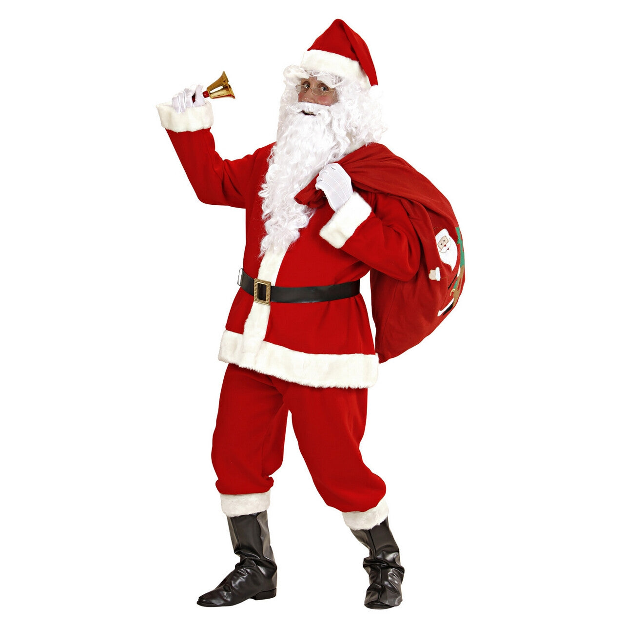 Op deze afbeelding zie je een Kostuums, van het merk Widmann. Luxe Uitvoering Kerstman Santa De Luxe Kostuum