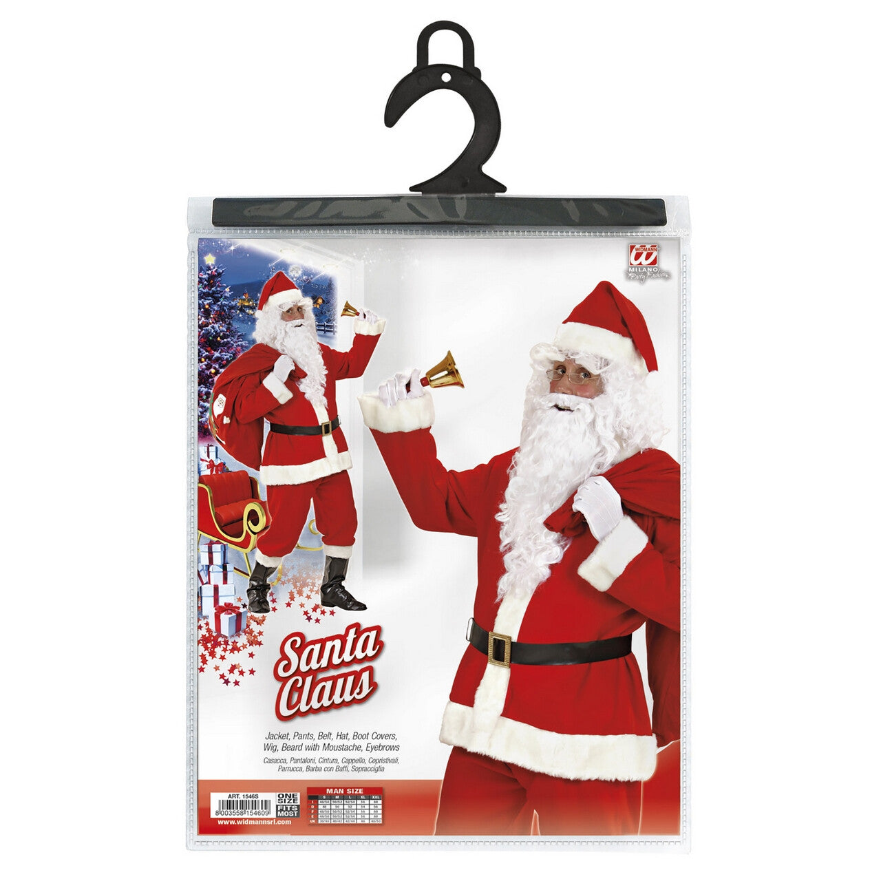 Op deze afbeelding zie je een Kostuums, van het merk Widmann. Luxe Uitvoering Kerstman Santa De Luxe Kostuum