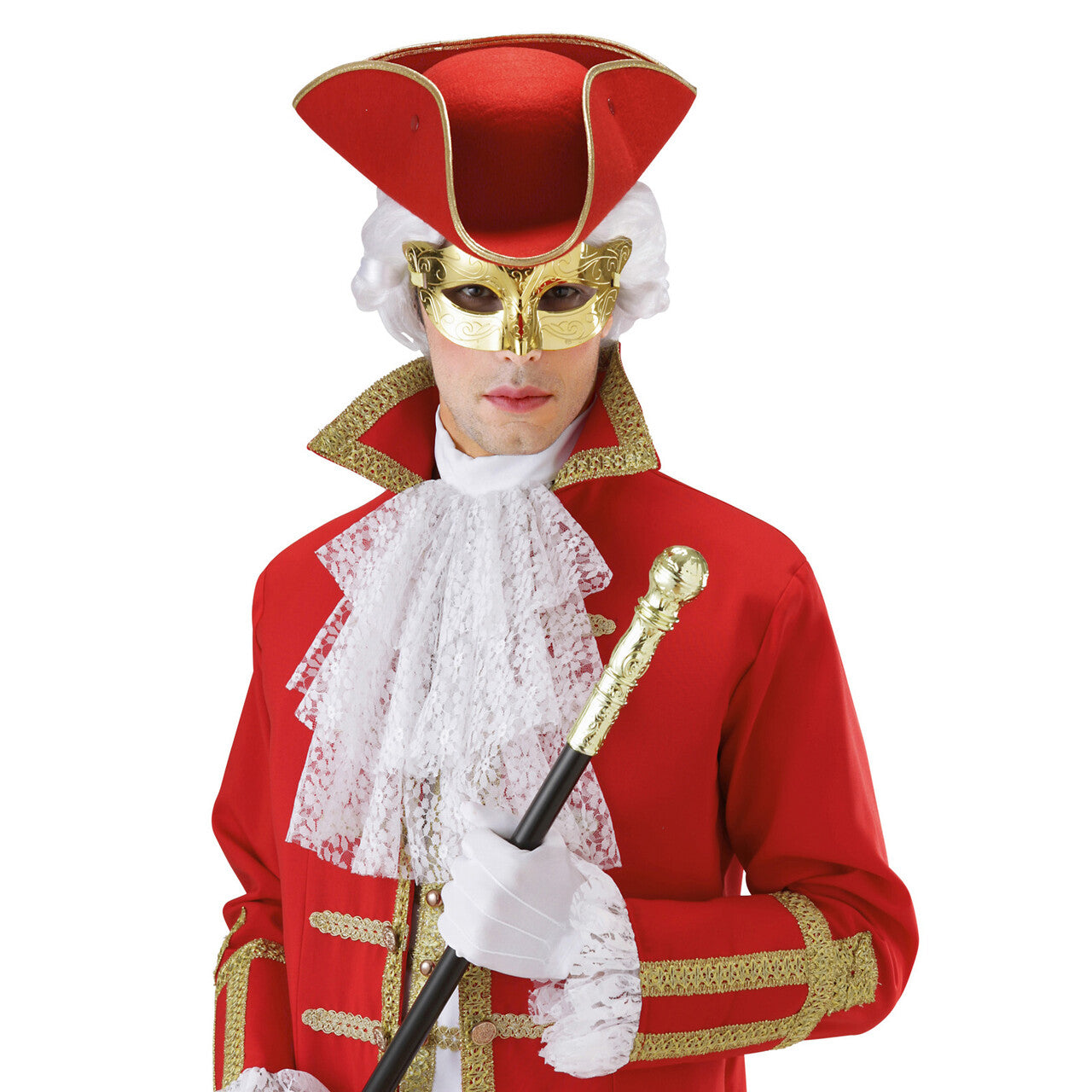 Op deze afbeelding zie je een Accessoires, van het merk Widmann. Oogmasker Metallic Goud