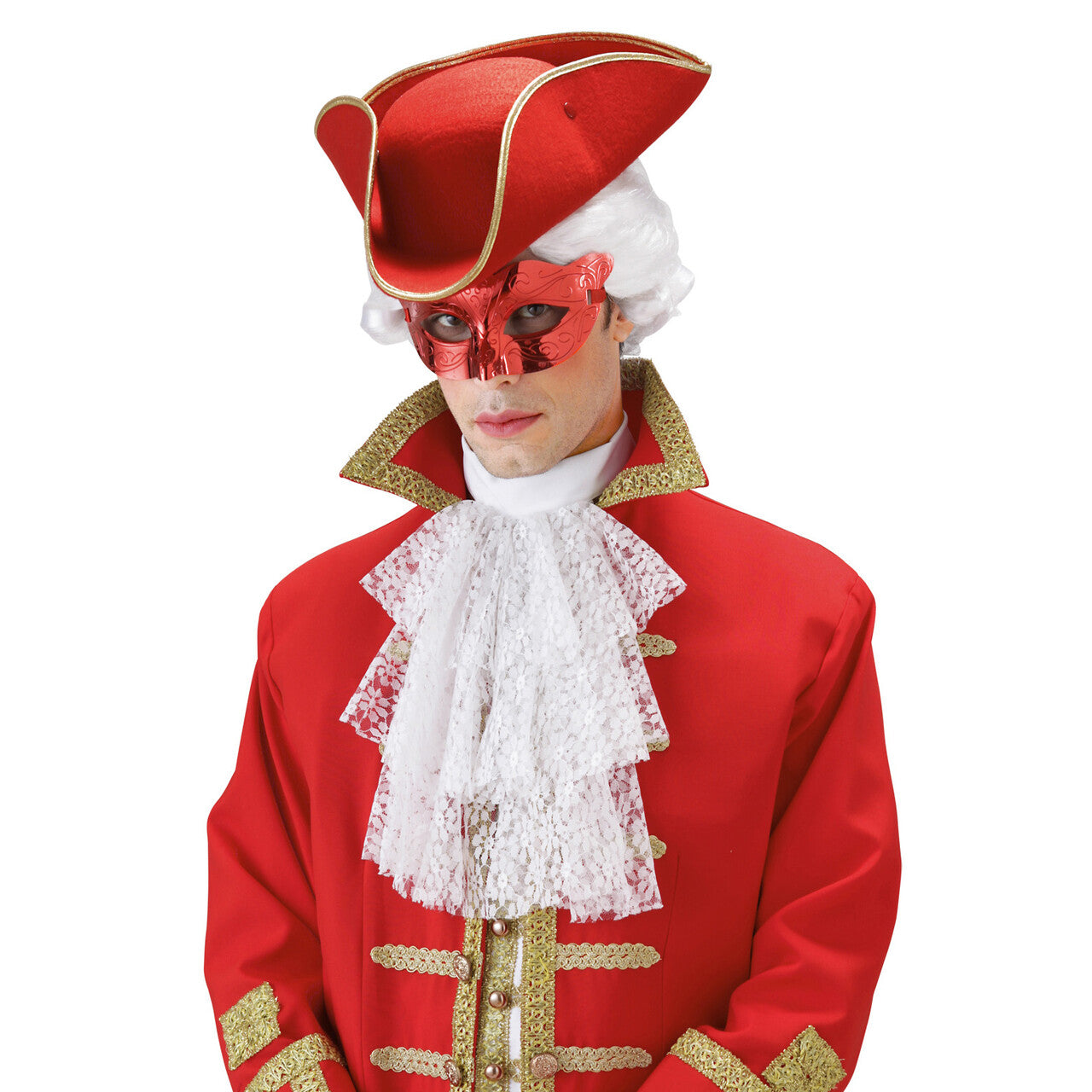 Op deze afbeelding zie je een Accessoires, van het merk Widmann. Oogmasker Metallic Rood