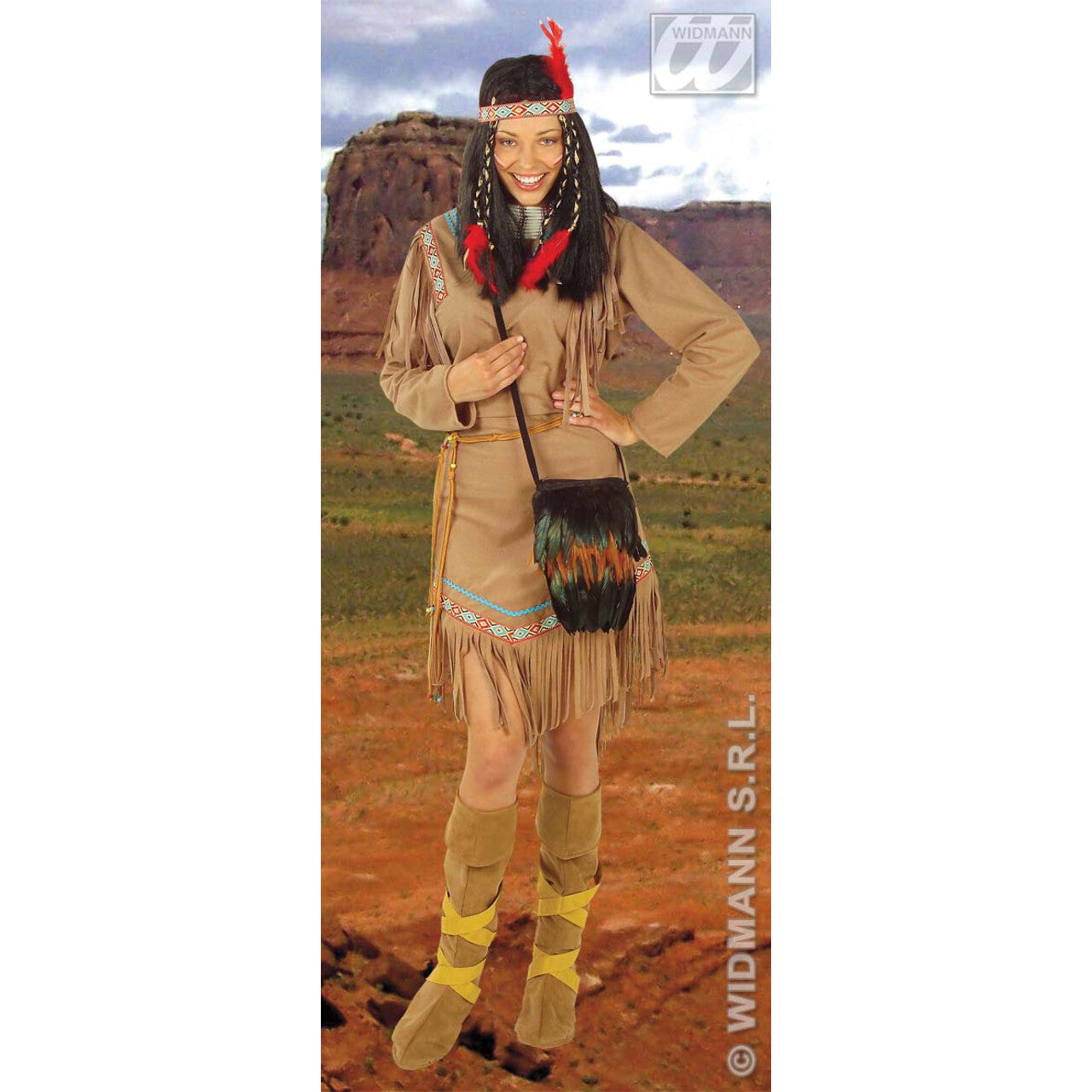 Op deze afbeelding zie je een Accessoires, van het merk Widmann. Opzetschoenen Indiaan