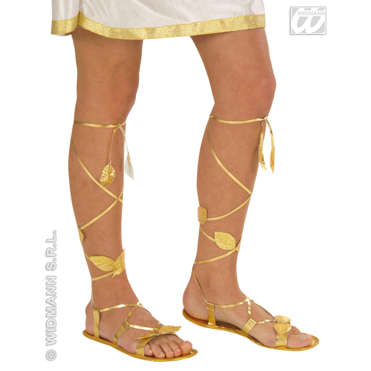 Op deze afbeelding zie je een Accessoires, van het merk Widmann. Gouden Sandalen
