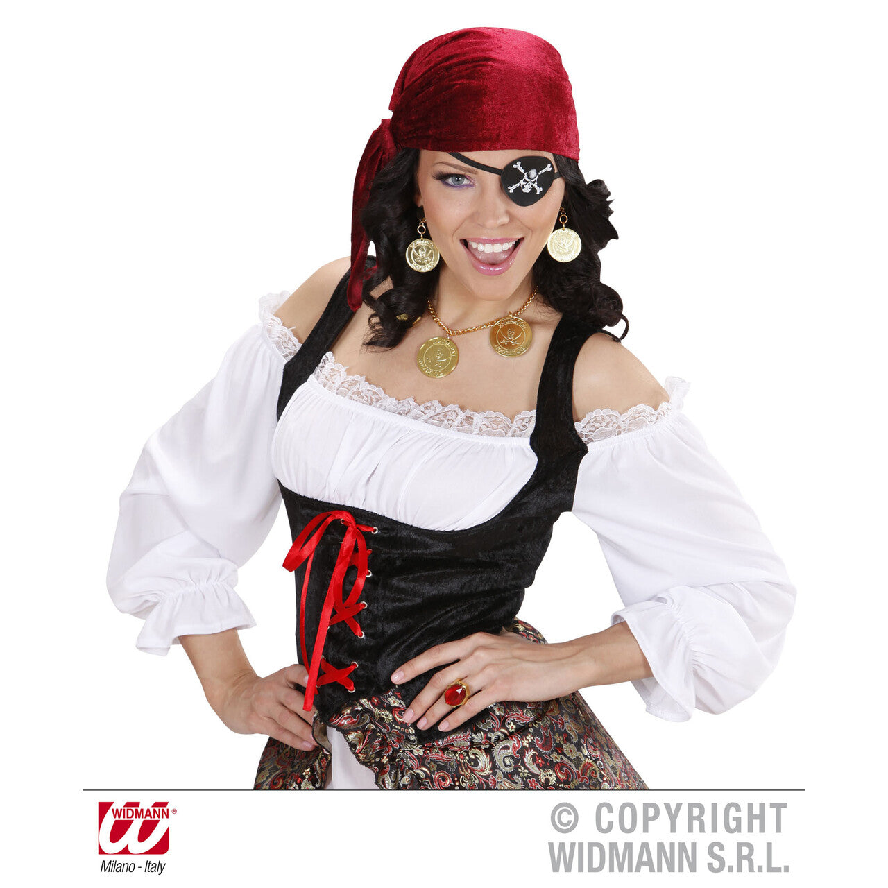Op deze afbeelding zie je een Accessoires, van het merk Widmann. Piraten Juwelen