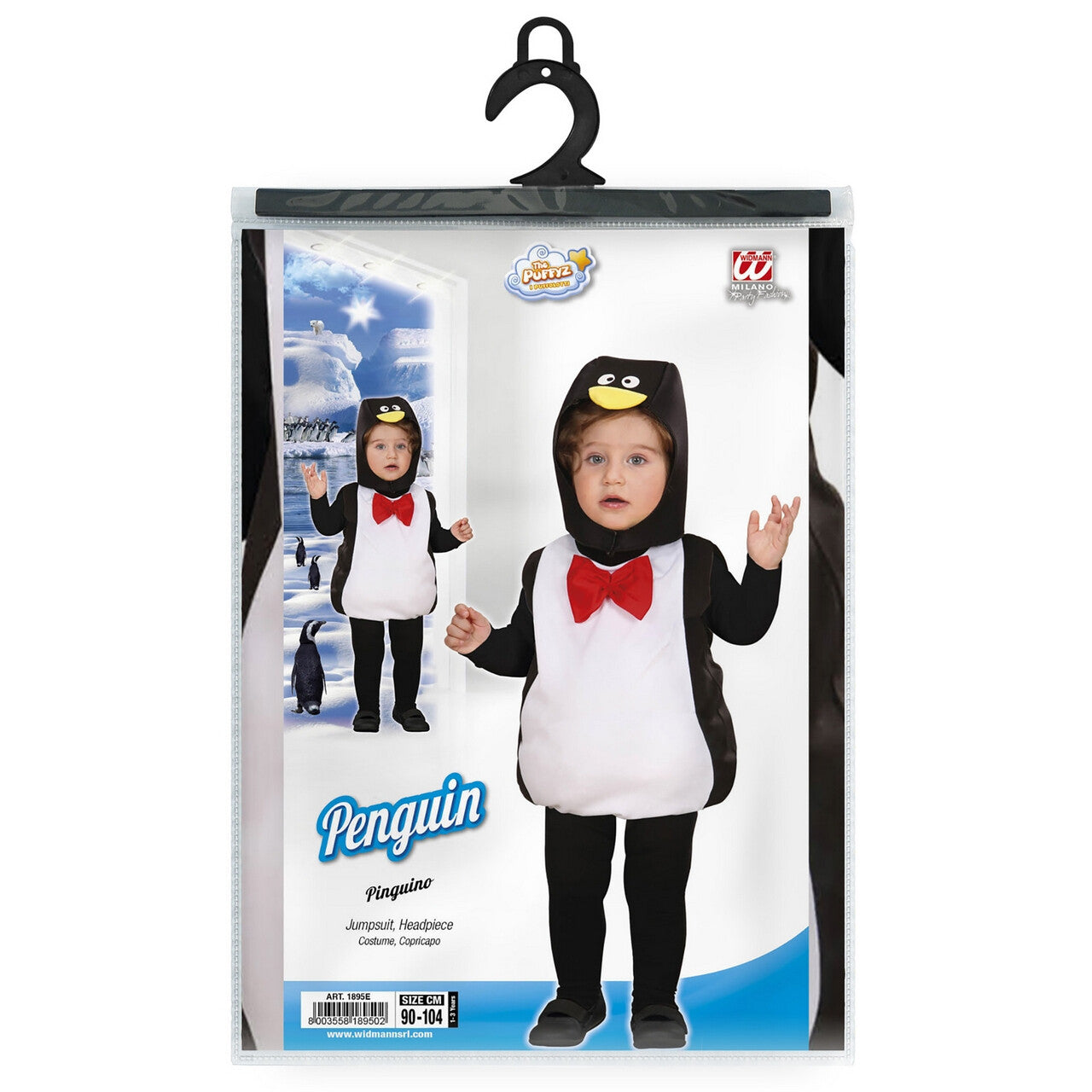 Op deze afbeelding zie je een Kostuums, van het merk Widmann. Opgevulde Pinguin Kind Kostuum Kind