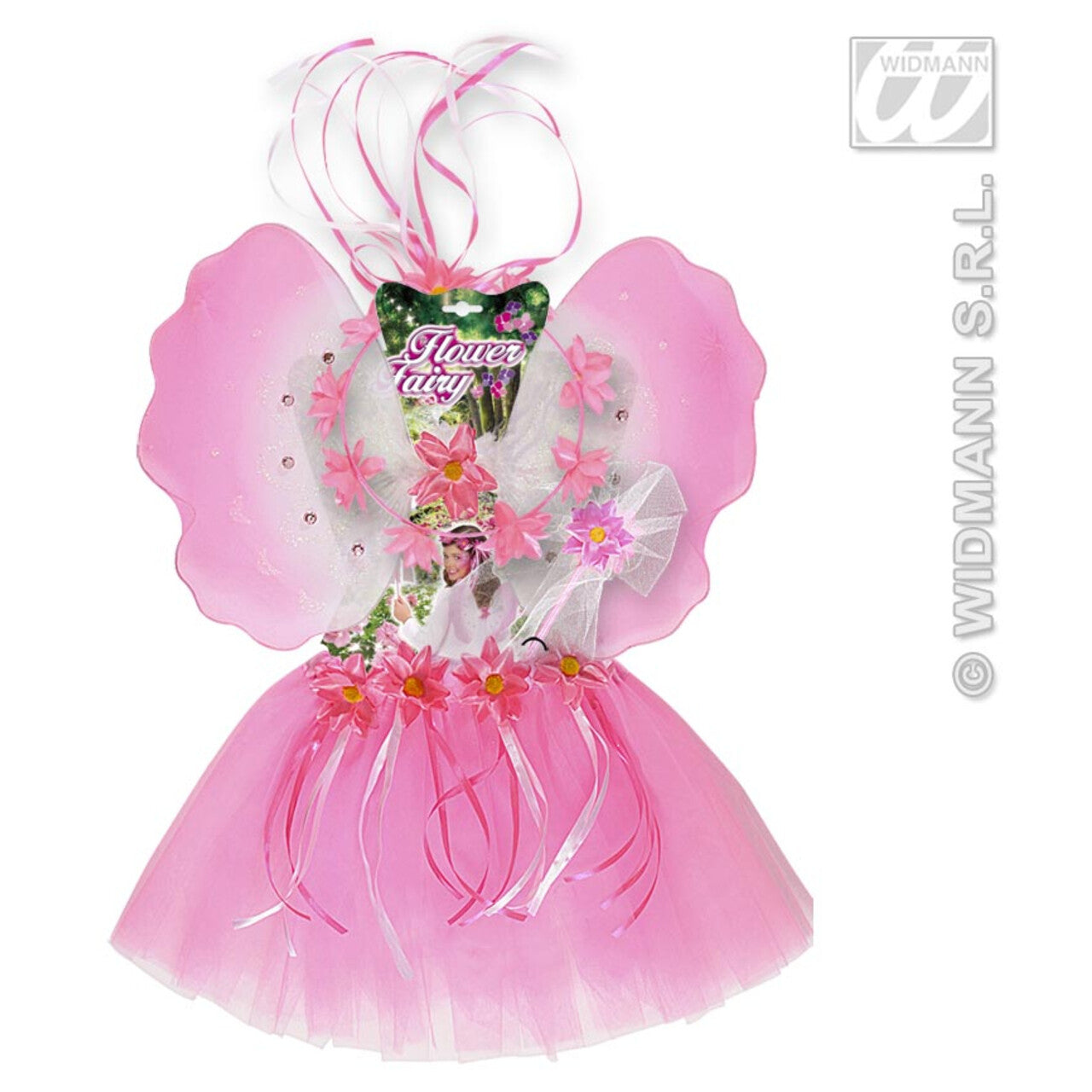 Op deze afbeelding zie je een Accessoires, van het merk Widmann. Bloemenfee Set Kind
