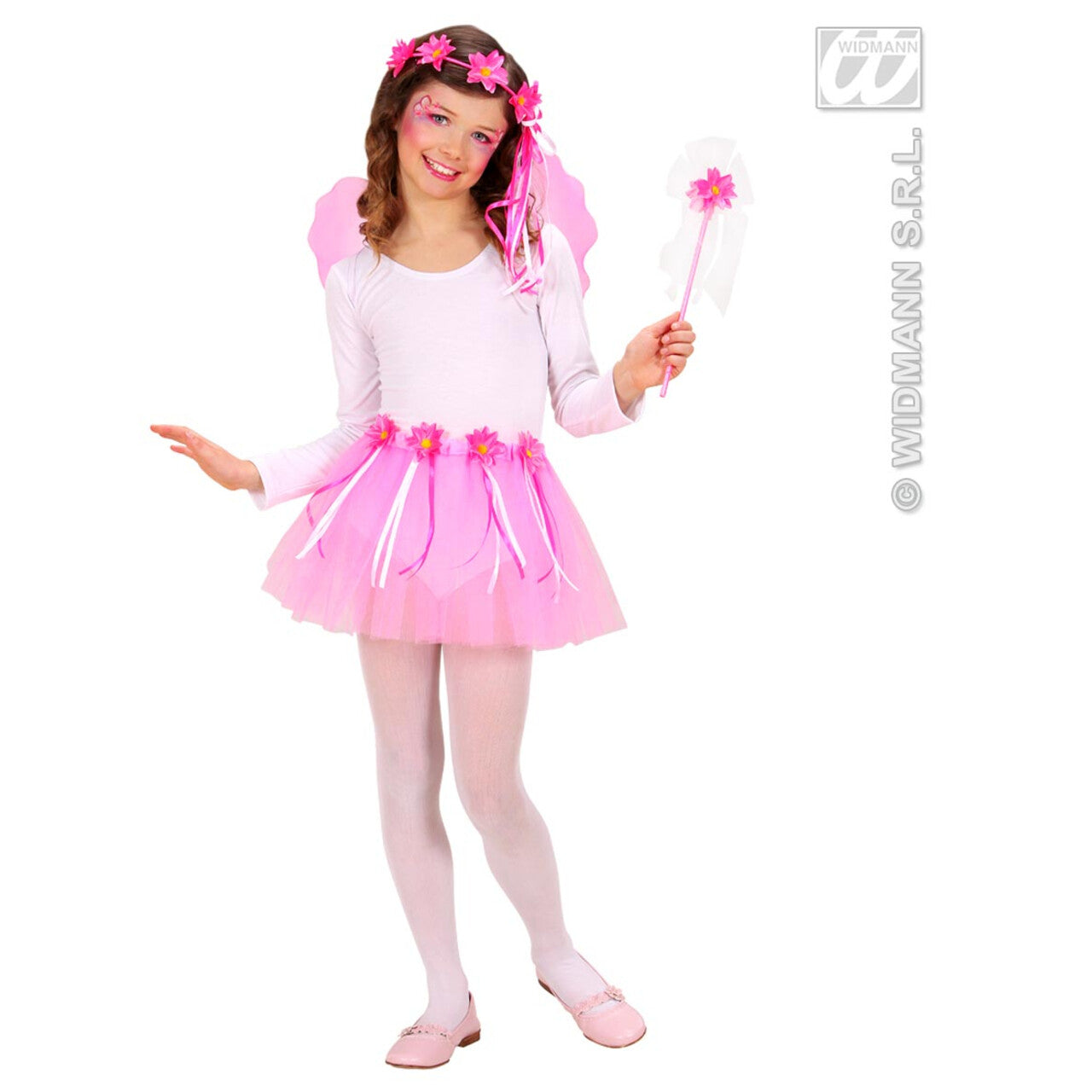 Op deze afbeelding zie je een Accessoires, van het merk Widmann. Bloemenfee Set Kind