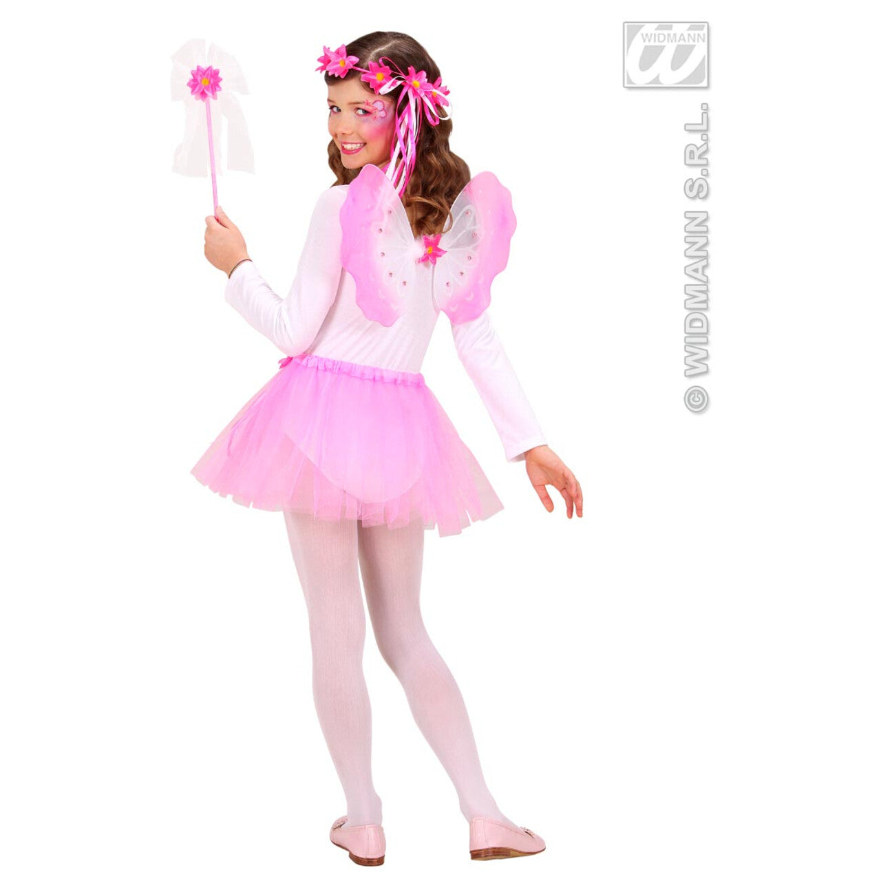 Op deze afbeelding zie je een Accessoires, van het merk Widmann. Bloemenfee Set Kind