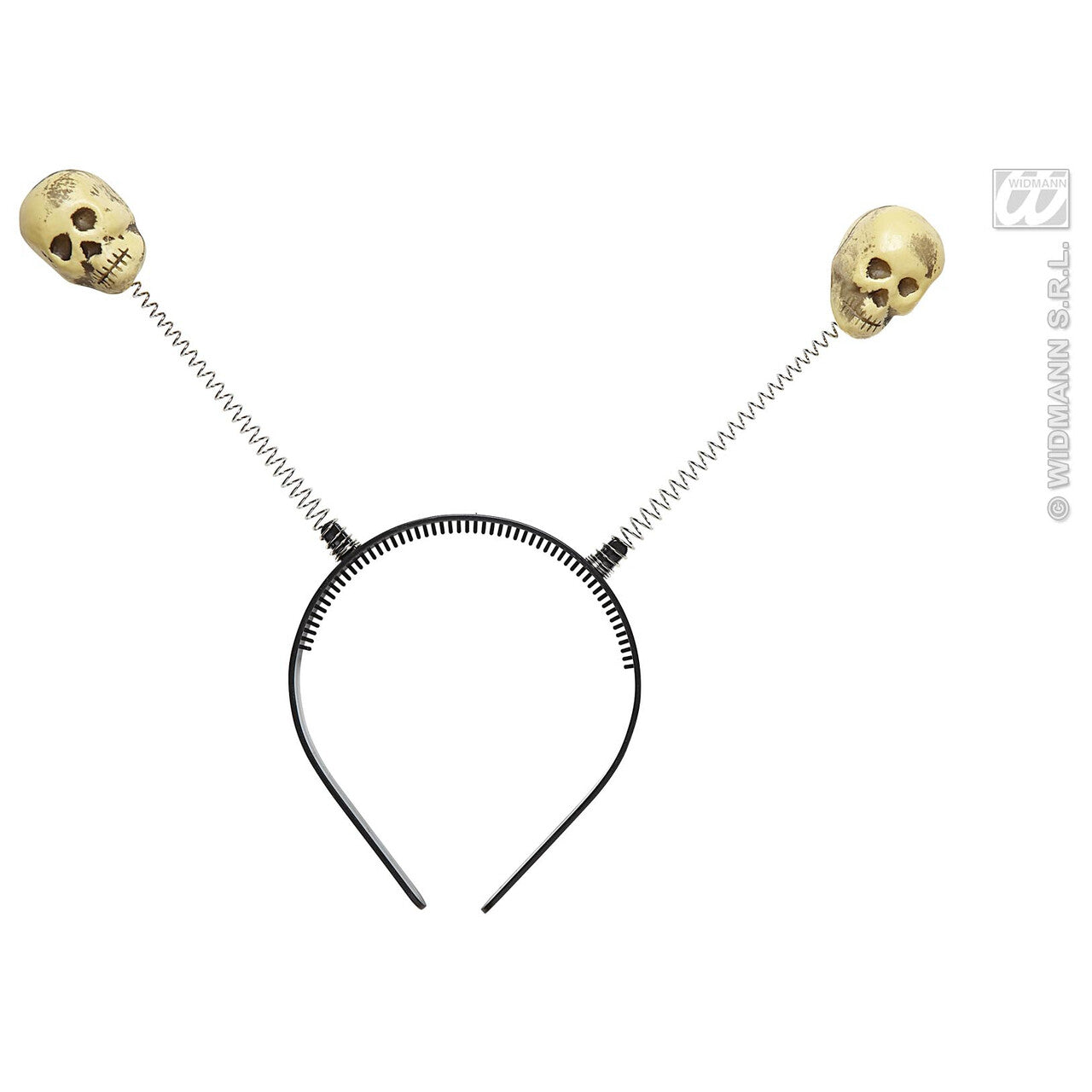 Op deze afbeelding zie je een Decoratie, van het merk Widmann. Hoofdband Met Schedels