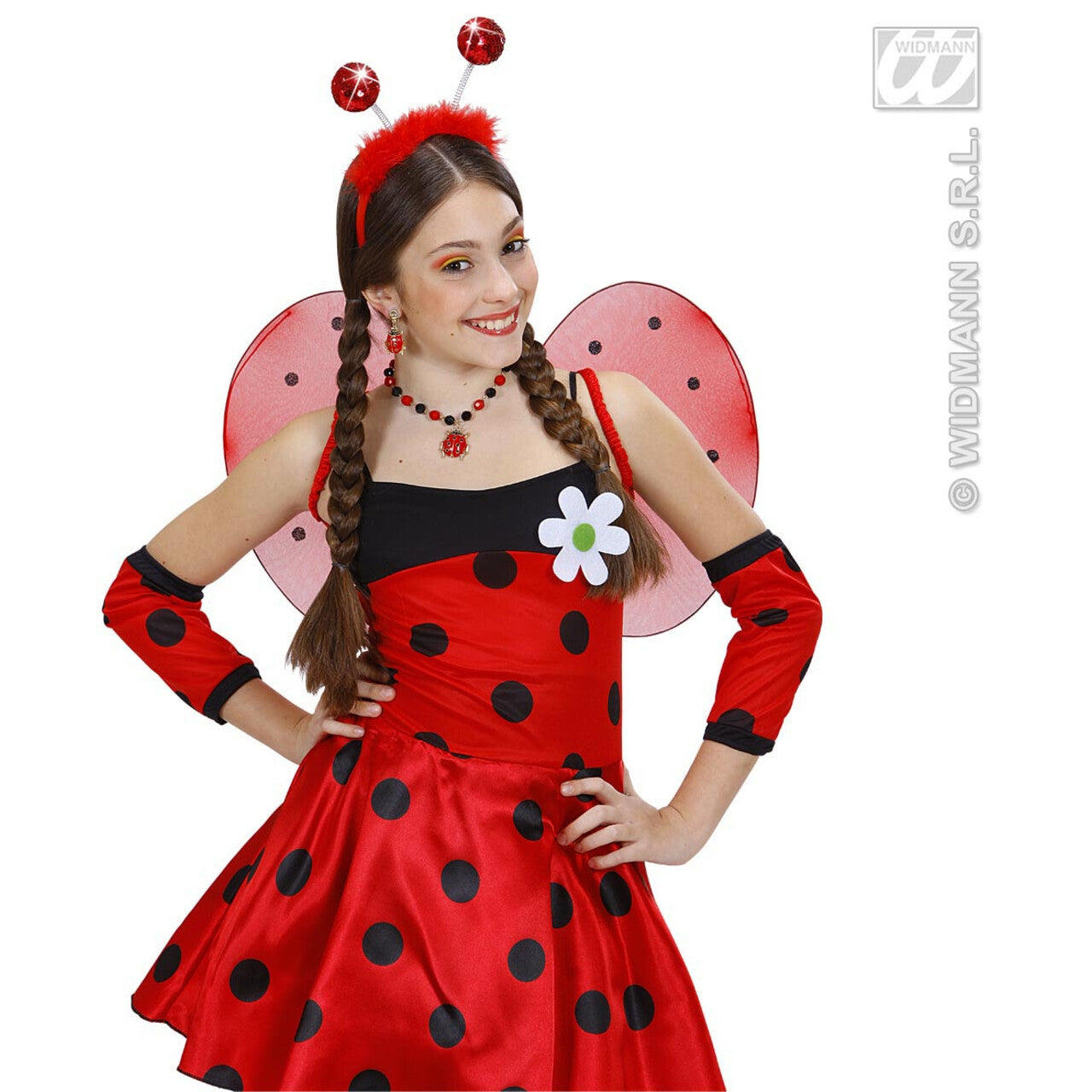 Op deze afbeelding zie je een Accessoires, van het merk Widmann. Hoofdband Rood Pailletten Met Maraboe