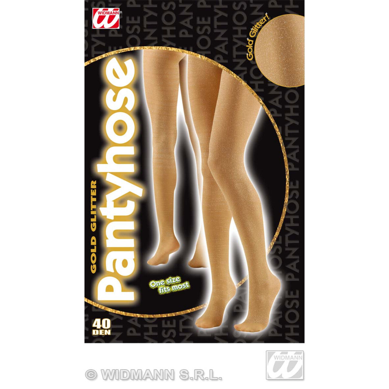 Op deze afbeelding zie je een Accessoires, van het merk Widmann. Panty 40den, Glitter Goud