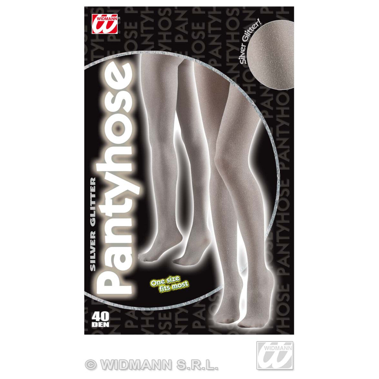 Op deze afbeelding zie je een Accessoires, van het merk Widmann. Panty 40 Denier Glitter Zilver