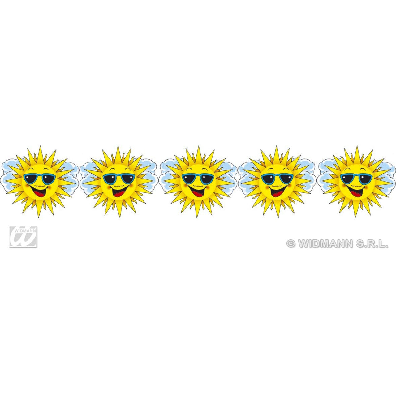 Op deze afbeelding zie je een Decoratie, van het merk Widmann. Slinger 3 Meter, Zon