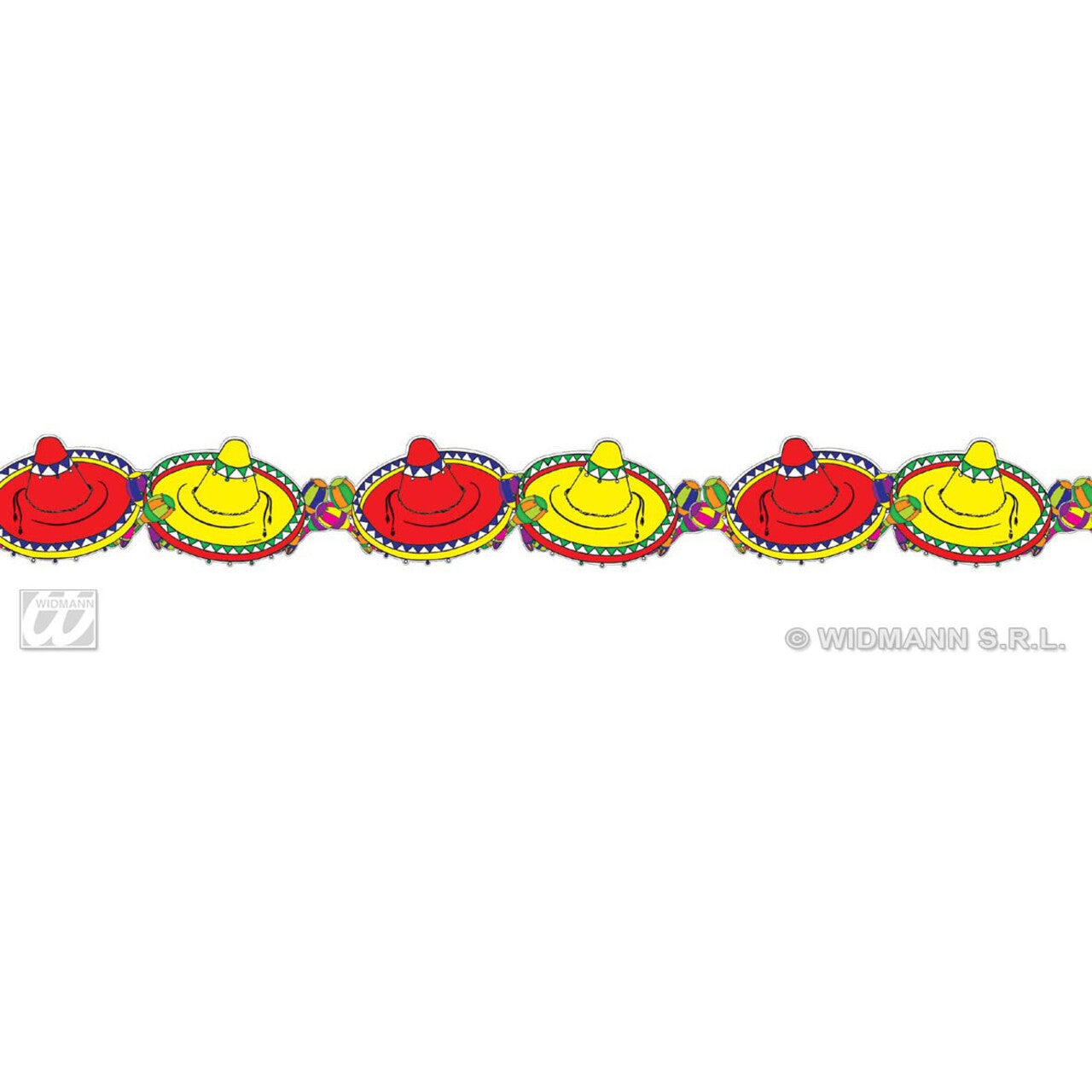 Op deze afbeelding zie je een Decoratie, van het merk Widmann. Slinger 3 Meter, Sombrero