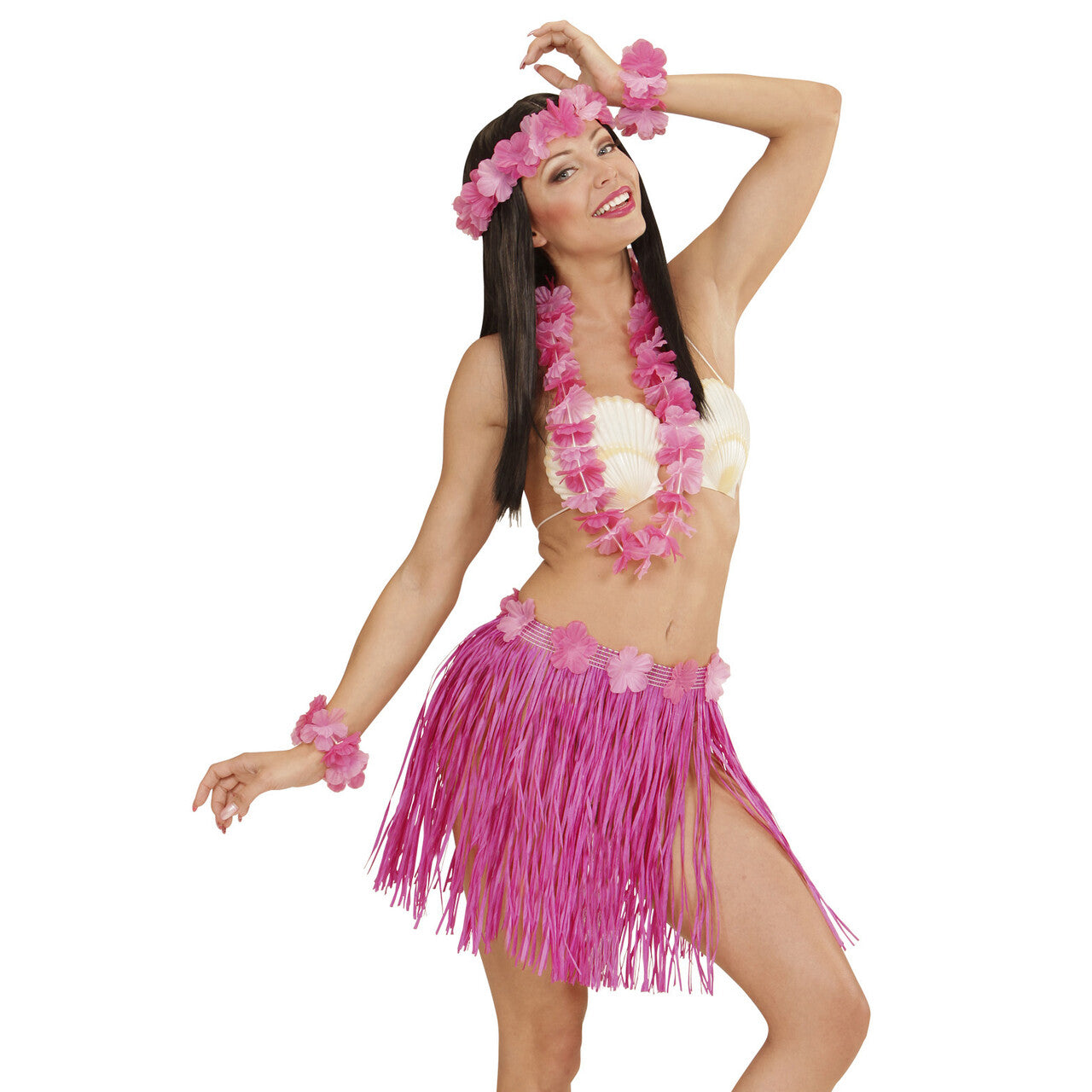 Op deze afbeelding zie je een Accessoires, van het merk Widmann. Welcome Hawaii Set Rose