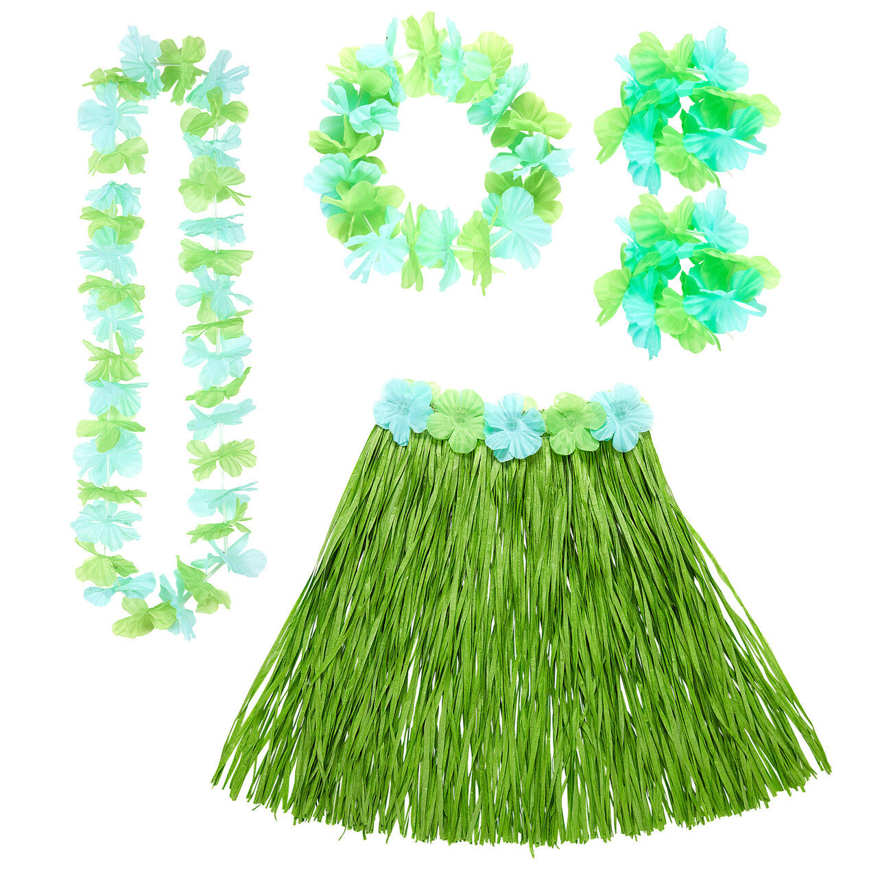 Op deze afbeelding zie je een Accessoires, van het merk Widmann. Hula Hula Hawaii Set Groen