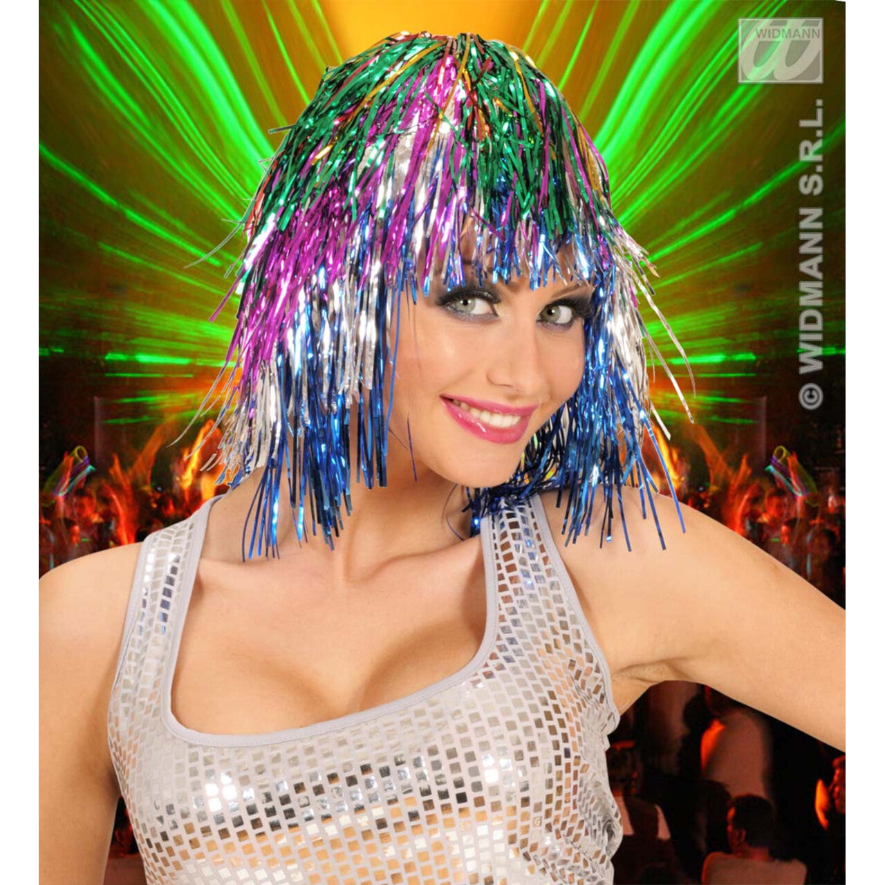 Op deze afbeelding zie je een Accessoires, van het merk Widmann. Discopruik Meerkleurig In Zak
