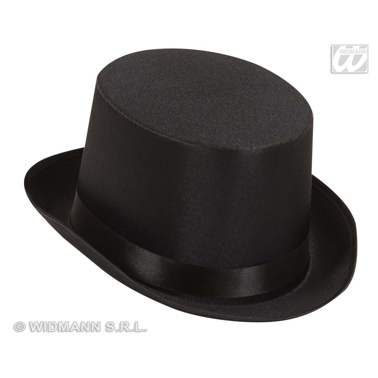 Op deze afbeelding zie je een Accessoires, van het merk Widmann. Hoge Hoed Satijn, Zwart