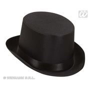 Op deze afbeelding zie je een Accessoires, van het merk Widmann. Hoge Hoed Satijn, Zwart