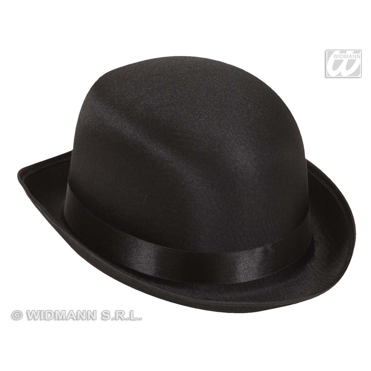 Op deze afbeelding zie je een Accessoires, van het merk Widmann. Bolhoed Satijn, Zwart