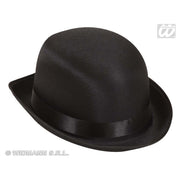 Op deze afbeelding zie je een Accessoires, van het merk Widmann. Bolhoed Satijn, Zwart