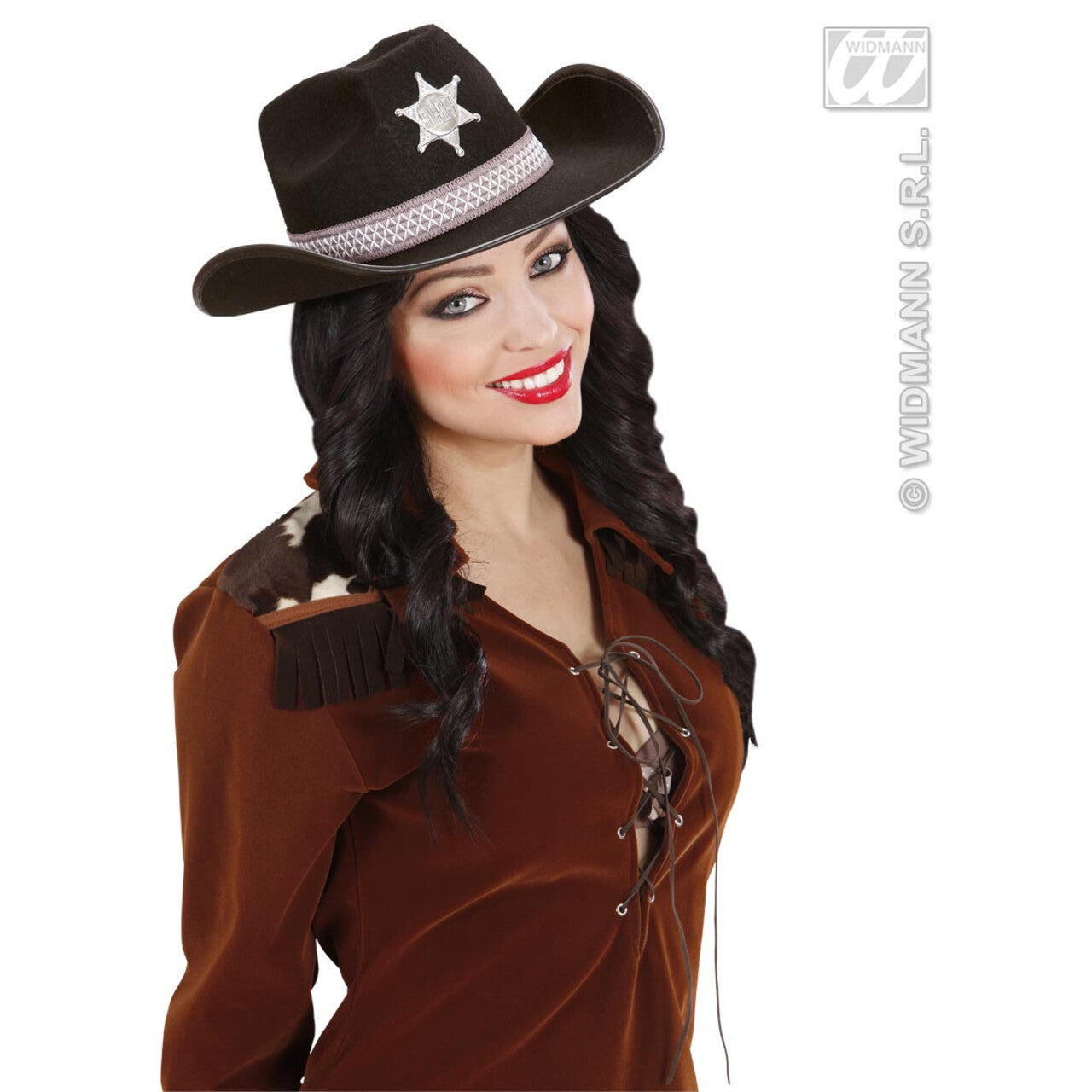 Op deze afbeelding zie je een Accessoires, van het merk Widmann. Hoed Sheriff Zwart