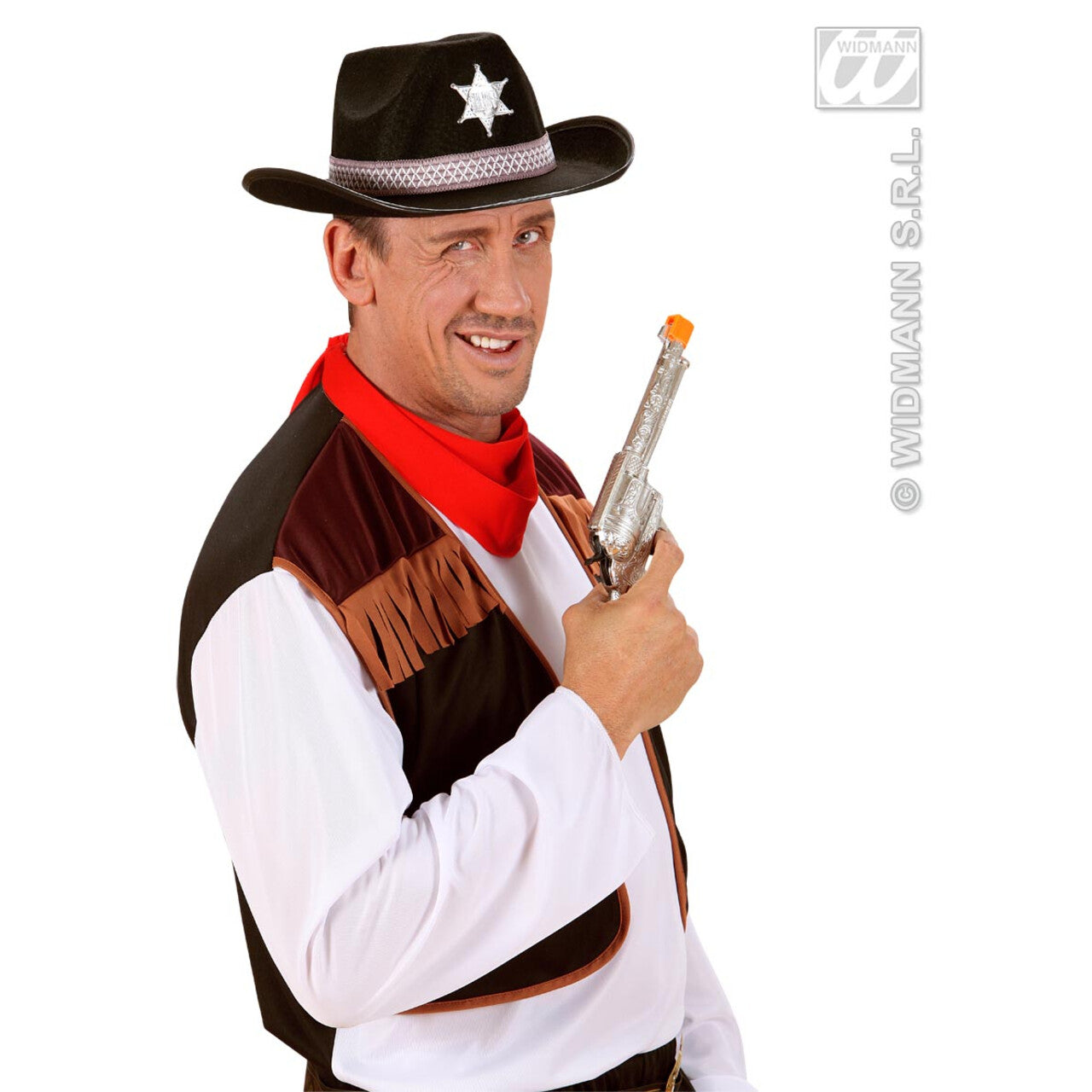 Op deze afbeelding zie je een Accessoires, van het merk Widmann. Hoed Sheriff Zwart