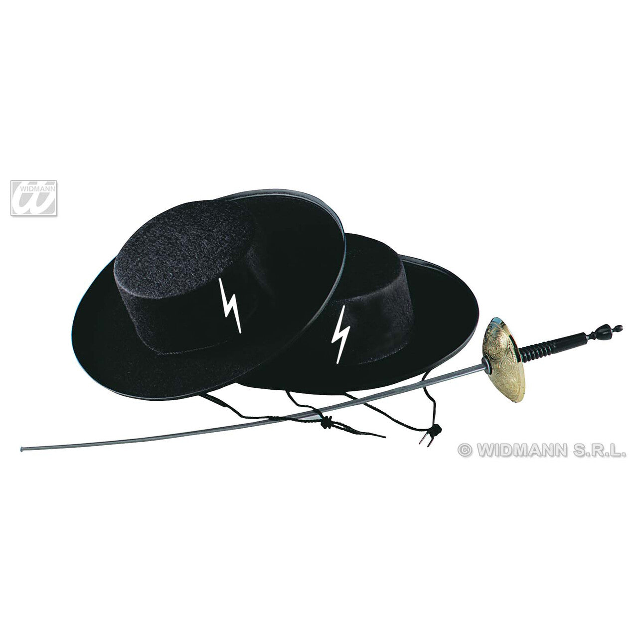Op deze afbeelding zie je een Accessoires, van het merk Widmann. Hoed Zwarte Ruiter, Vilt