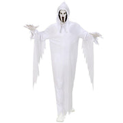Op deze afbeelding zie je een Kostuums, van het merk Widmann. Spook Wit Kind White Ghost Kostuum Jongen