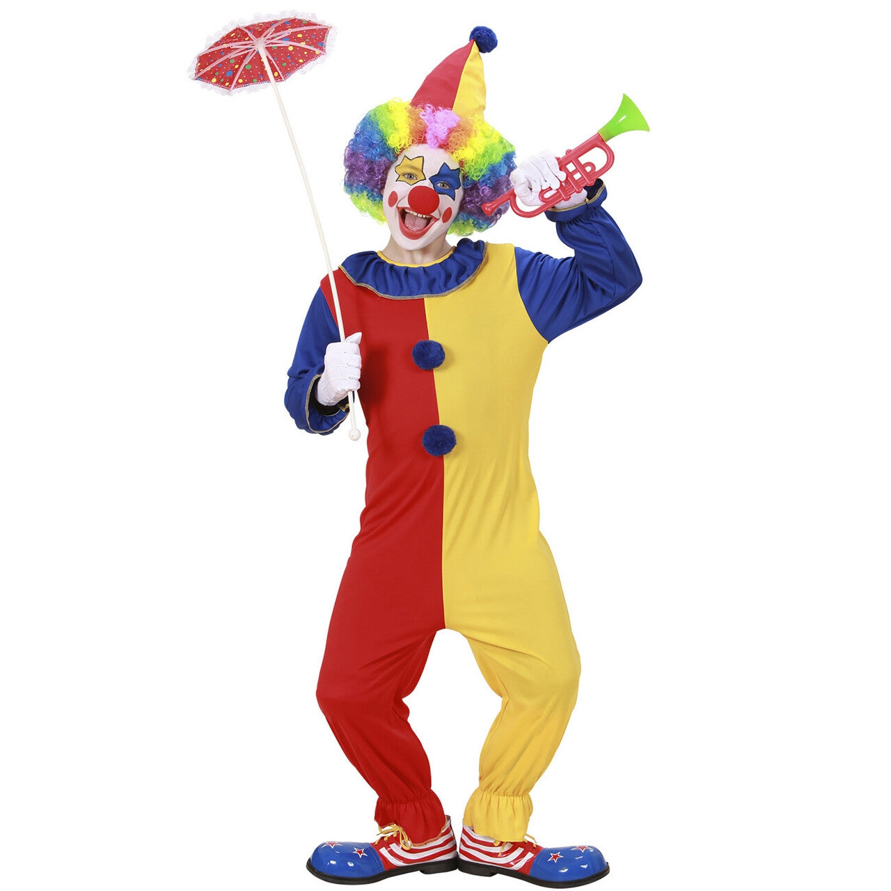 Op deze afbeelding zie je een Kostuums, van het merk Widmann. Clown Lovely Kostuum Jongen