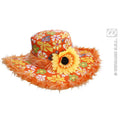 Hoed Ibiza Met Zonnebloem, Oranje
