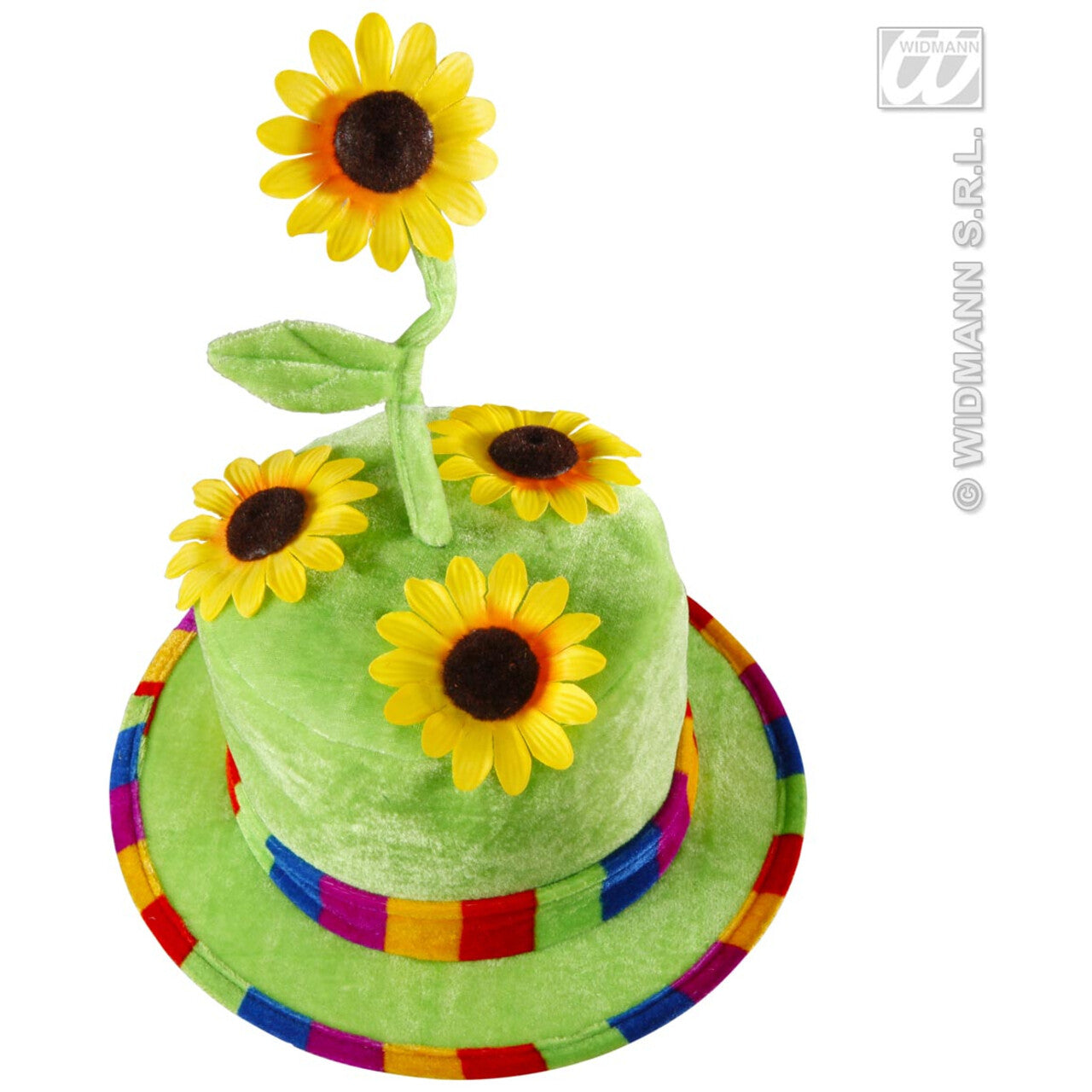 Op deze afbeelding zie je een Accessoires, van het merk Widmann. Fluwelen Hoed Zonnebloem
