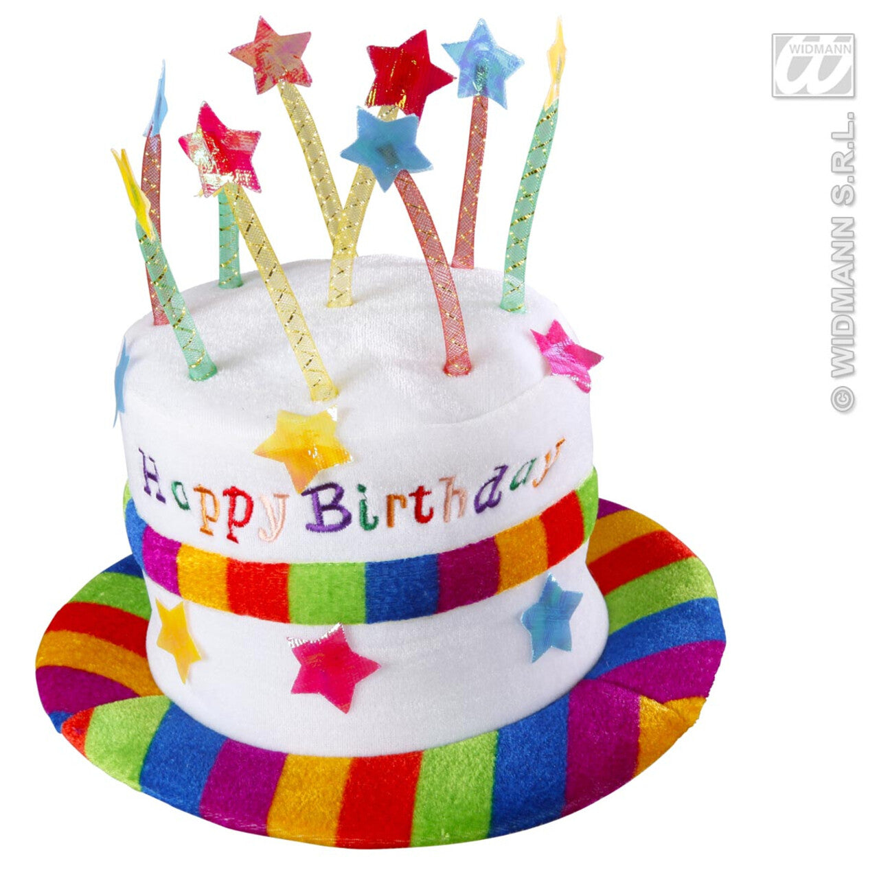 Op deze afbeelding zie je een Accessoires, van het merk Widmann. Fluwelen Hoed Happy Birthday