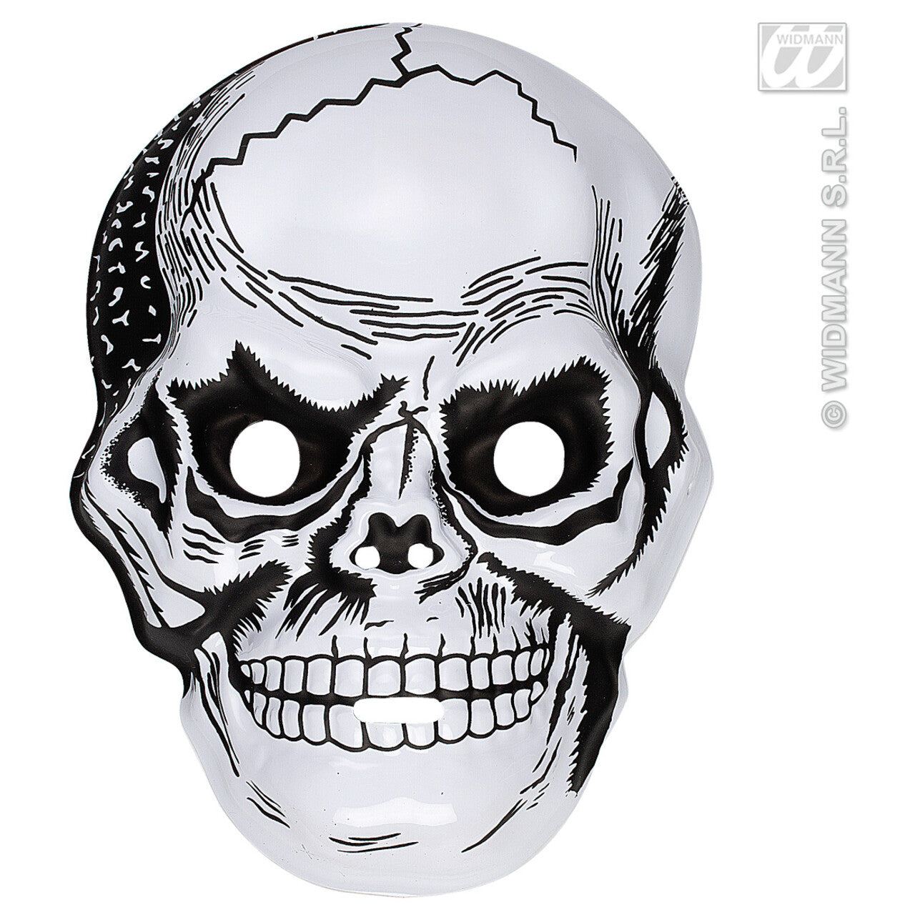 Op deze afbeelding zie je een Accessoires, van het merk Widmann. Plastic Schedel Masker