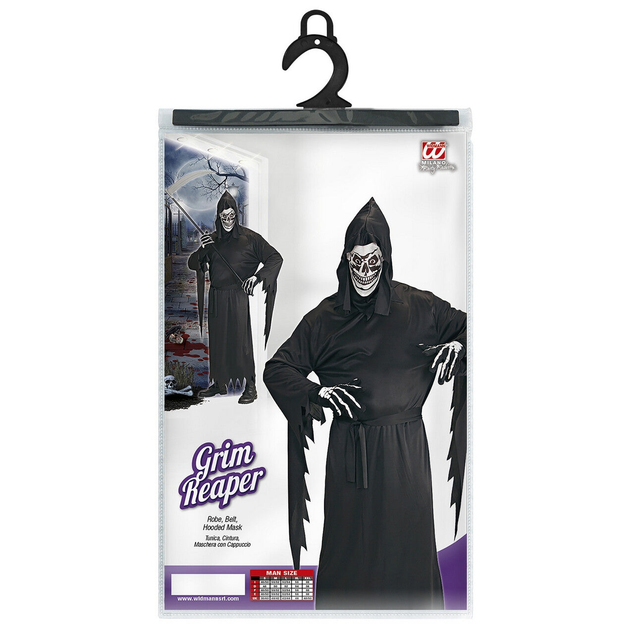 Op deze afbeelding zie je een Kostuums, van het merk Widmann. Grim Reaper Vader Tijd Kostuum Man