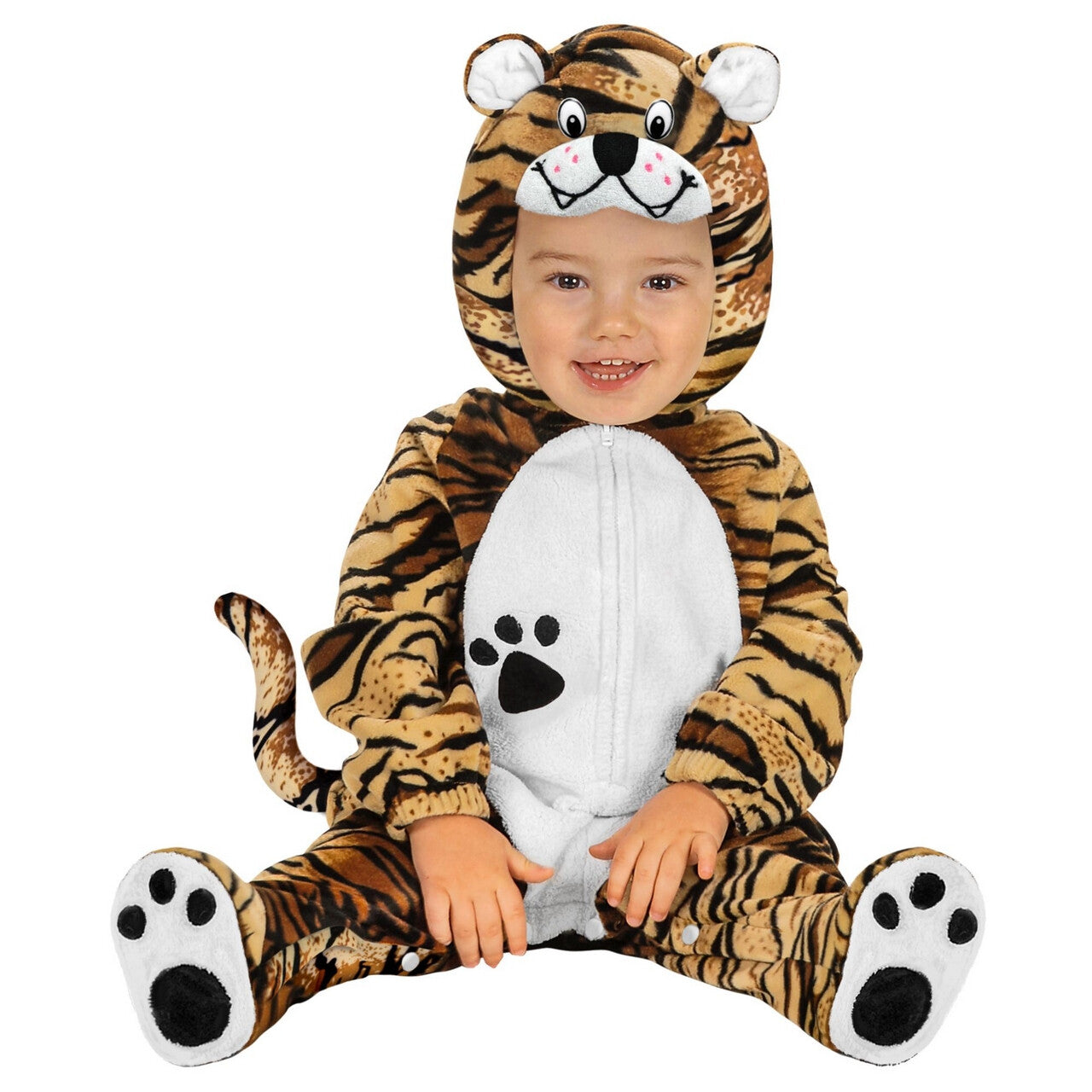 Op deze afbeelding zie je een Kostuums, van het merk Widmann. Baby Tijger Kostuum Kind