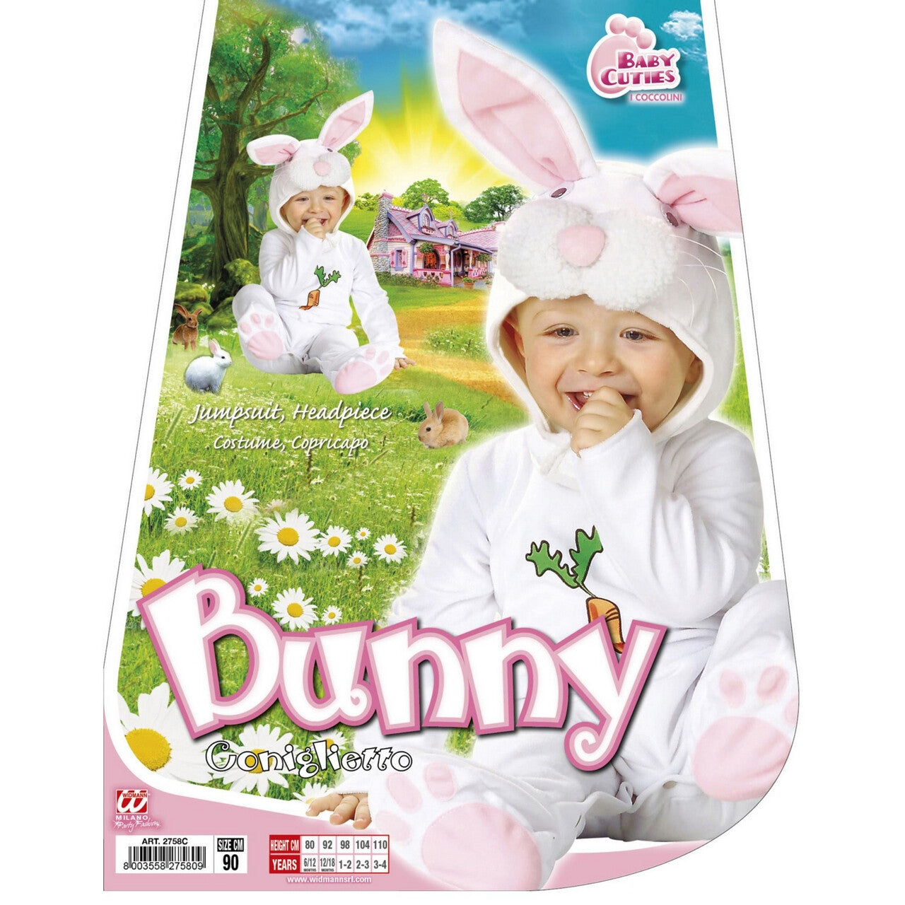Op deze afbeelding zie je een Kostuums, van het merk Widmann. Baby Konijn Bunny Kostuum Kind