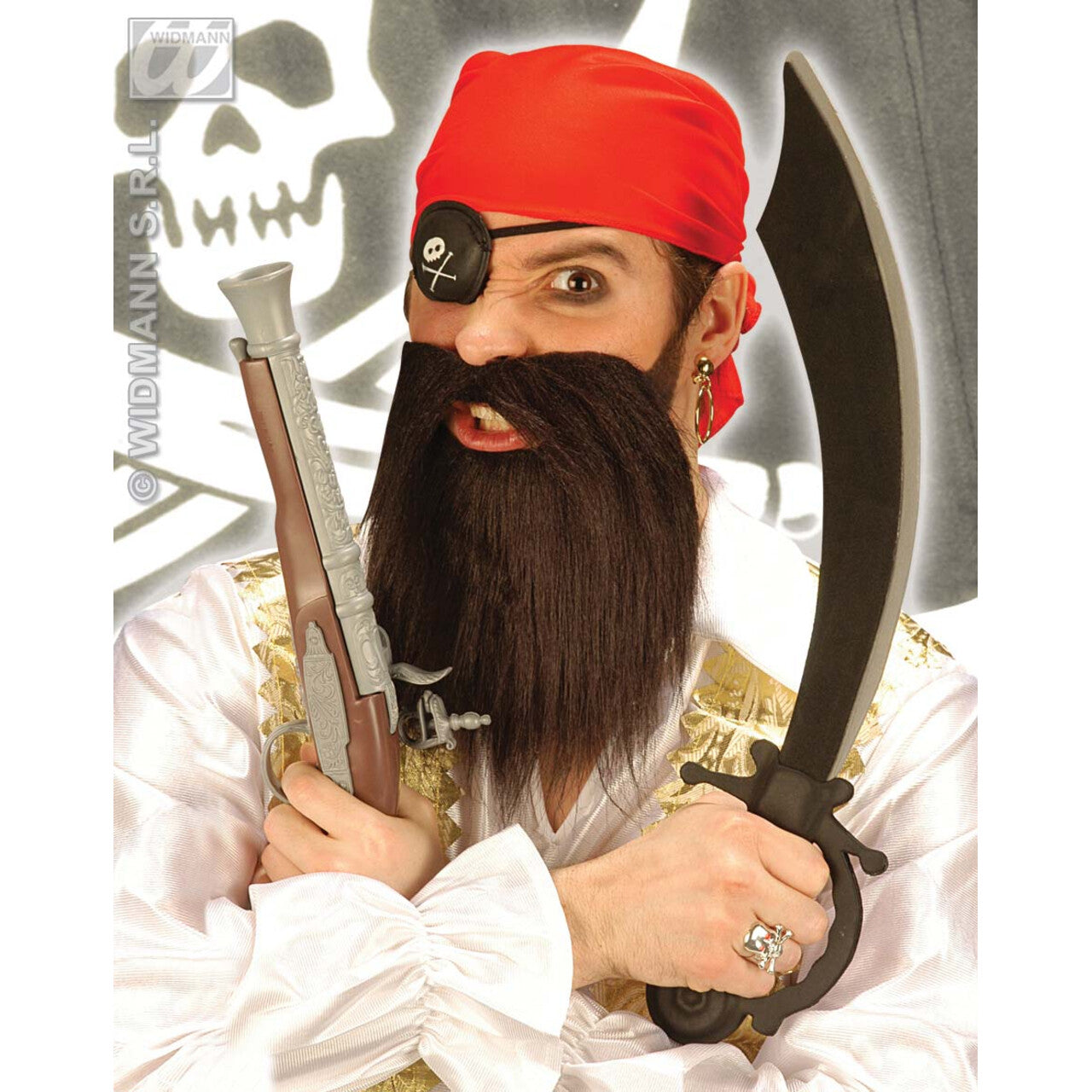 Op deze afbeelding zie je een Accessoires, van het merk Widmann. Piratenset